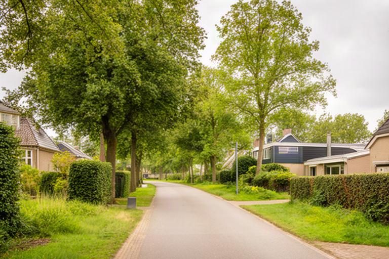 Rustige straat en groene omgeving bij de Keinsmerweg aan de rand van Schagen