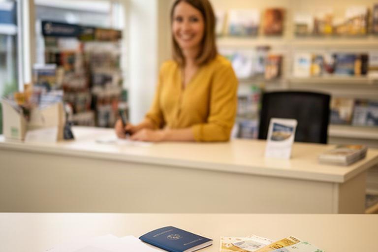 Lokale reisservice aan de Keinsmerweg in Schagen met balie voor valuta en documentadvies